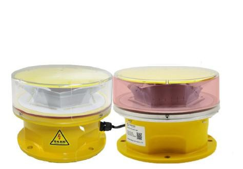 LED Podwójne białe czerwone światło przeszkodowe o średniej intensywności Lotnictwo Ochrona przed promieniowaniem UV Powlekane proszkowo