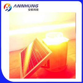Światło przeszkodowe lotnictwa słonecznego ICAO Czerwone migające światło ostrzegawcze IP66 20-60FPM 2000cd Solar Tower