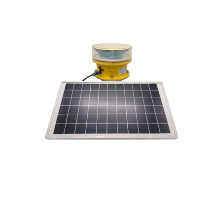 Lampa ostrzegawcza CREE LED zasilana energią słoneczną o średniej intensywności w kolorze czerwonym;